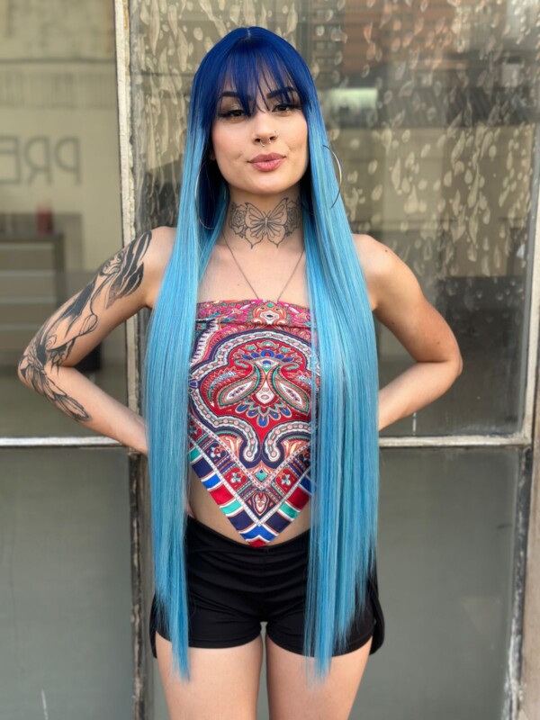 LACE FRONT TATI ZAQUI – AZUL (ORGÂNICA) - Liquida Laces Brasil