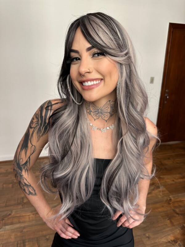 WIG PERSÉFONE – CINZA COM PRETO (FUTURA) - Liquida Laces Brasil