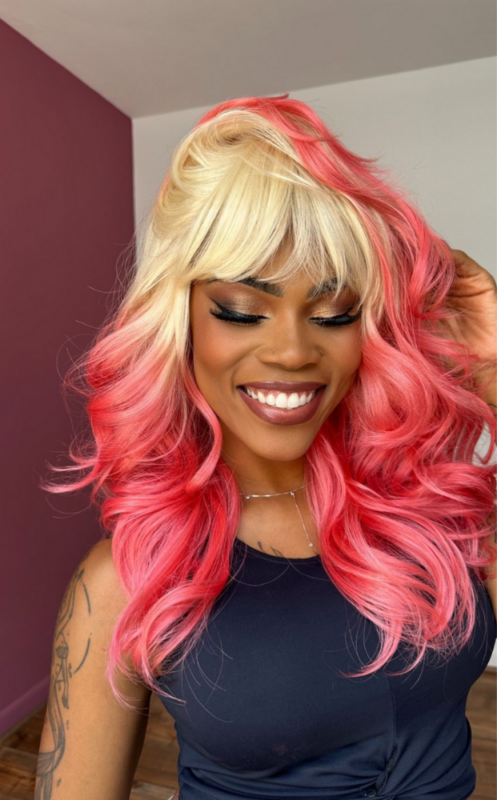 WIG FLIP – LOIRO OMBRE ROSA OM613/PINK (HUMAN BLEND 15% HUMANO 85% FIBRA) - Liquida Laces Brasil