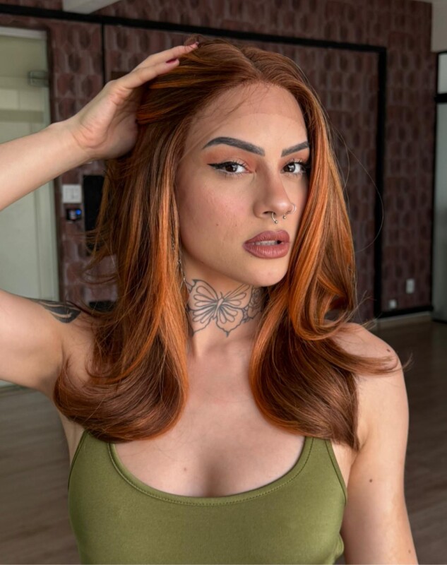 LACE FRONT GIBA – MESCLADO RUIVO 150R SLEEK (PREMIUM) - Liquida Laces Brasil