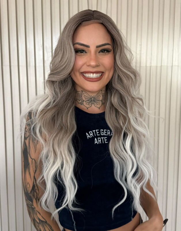 LACE WIG MISLARE – OMBRE PLATINADO R6/60A# – 2396 (PREMIUM) - Liquida Laces Brasil